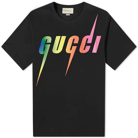 black Gucci rainbow blade shirt